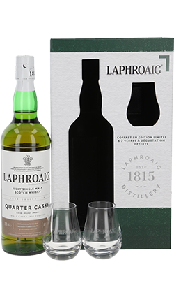 LAPHROAIG Quarter Cask & Four Oak 2本セット Laphroaig Quarter Cask + 2 Glasses 700ml – Whisky and More