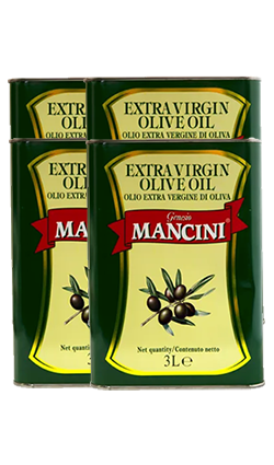 Mancini Extra Virgin Olive Oil Tin 3000ml Tin 4 PACK CASE