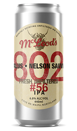 McLeods 802 #56 Unfiltered IPA 440ml Can