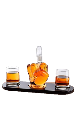 Middle Finger Whiskey/Wine Decanter Set 1000ml