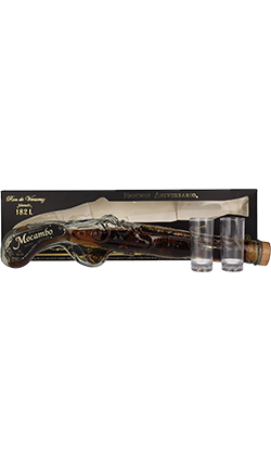 Mocambo Rum Anejo 10yo Pistol + 2 Glasses 200ml