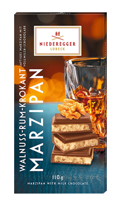 Niederegger Walnut & Marzipan Rum Choc Bar 110gm
