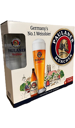 Paulaner Weissbier Gift Pack 3 x 500ml with Glass