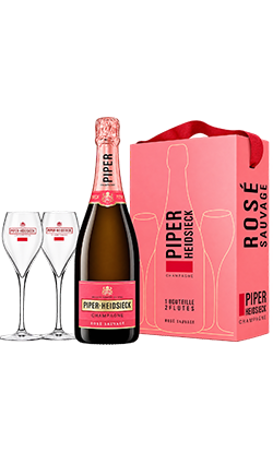 Piper Heidsieck Brut Rose + 2 Glasses