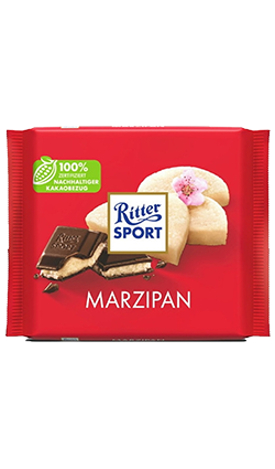 Ritter Sport Marzipan Semi Sweet Dark Chocolate 100g