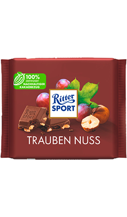 Ritter Sport Raisin and Hazelnut Chocolate bar 100g