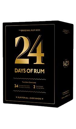 Rum Calender 24 Days of Rum Black Edition + 2 Glasses
