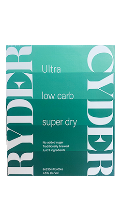 Ryder Cyder Apple Ultra Low Carb 6pk Cans 330ml