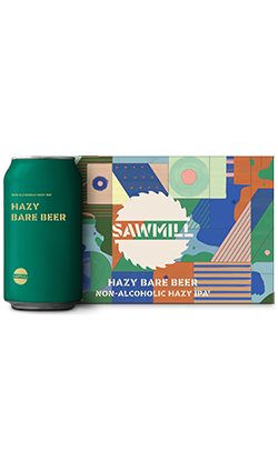 Sawmill Bare Beer Non Alc HAZY IPA 330ml 6pk Cans