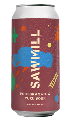 DAMAGED Sawmill Pomegranate & Yuzu Sour 440ml (BB 5/5/26)