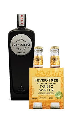 Scapegrace Gin 1000ml + FT Indian Tonic 4pk (BB Feb)
