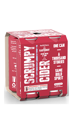 Scrumpy Raspberry 8.2% 500ml 4pk CAN (BB 06/26)