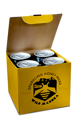 DAMAGED Sparkling Honey Mead Wild Manuka 5% 330ml 4pk BB 21/6/26