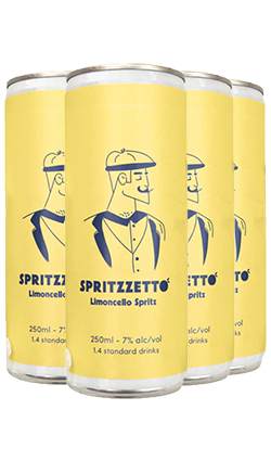 DAMAGED Spritzzetto Limoncello Spritz 250ml 6pk CANS (BB 17/12/26)
