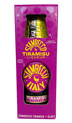 Stambecco Tiramisu Liqueur 700ml + Glass Giftpack