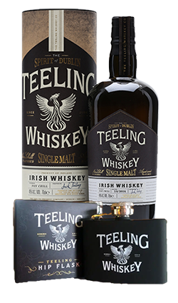 Teeling Single Malt Irish Whiskey 700ml + Hip Flask