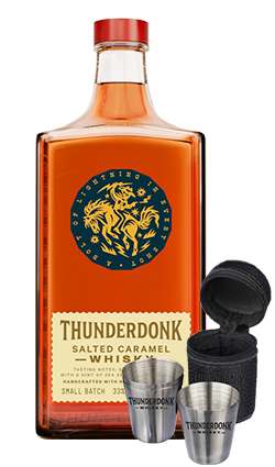 Thunderdonk Salted Caramel Whisky 700ml with shot glass