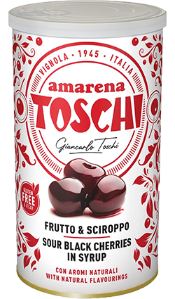 Toschi Amarena Sour Black Cherries in Syrup 400g