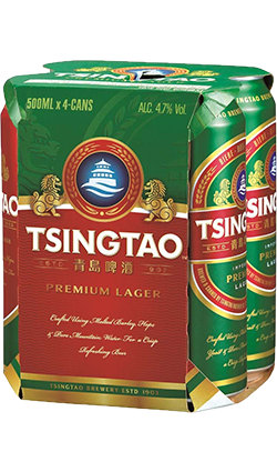 Tsingtao Beer 4 PACK 500ml 4.7%