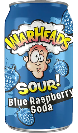 Warheads Blue Raspberry Sour Soda 355ml
