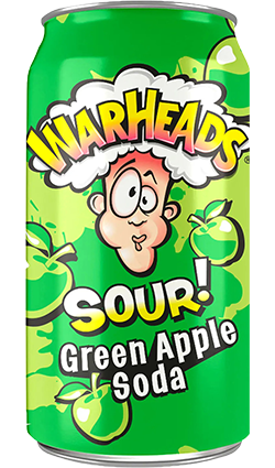 Warheads Green Apple Sour Soda 355ml