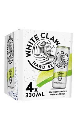 White Claw Natural Lime 355ml 4PK BB 22/12/24