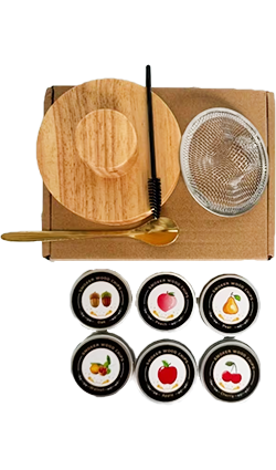 Wooden Smoke Infuser Kit with 6 Flavors