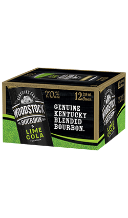 Woodstock Lime Bourbon Cola 7% 250ml 12pk CAN