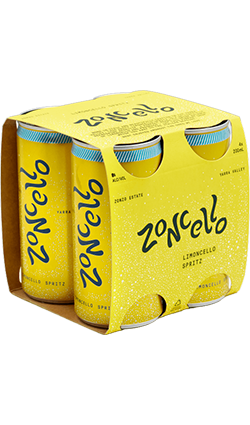 DAMAGED Zonzo Zoncello Limoncello Spritz Cans 200ml 4pk (BB 18/11/26)