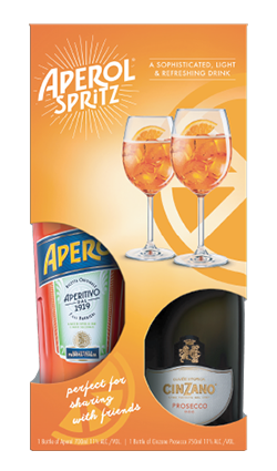 Aperol Spritz Pack - 1 x Aperol 700ml & 1 x Cinzano Prosecco 750ml