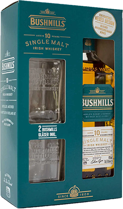 Bushmills 10YO 700ml with Glasses