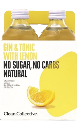 Clean Collective Gin & Tonic WITH LEMON 300ml 4pk