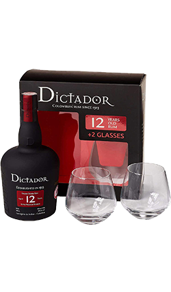 Dictador 12YO + Glasses 700ml