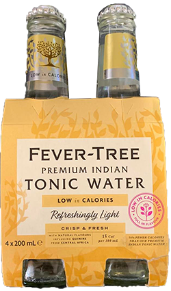 Fever Tree Refreshingly Light Tonic Water 200ml 4pk