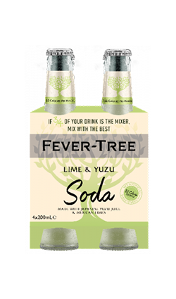 Fever Tree Lime & Yuzu Soda 200ml 4pk