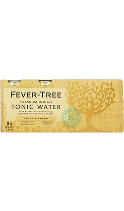 Fever Tree Refreshingly Light Tonic Water 150ml 8pk CANS