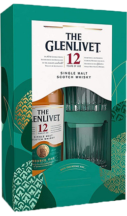 Glenlivet 12YO Double Oak 700ml with 2 glasses