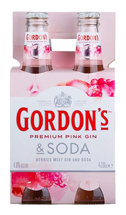 Gordons Pink Gin & SODA 250ml 4pk bottles