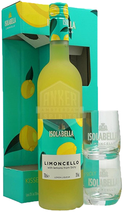 Isolabella Limoncello 700ml + 2 Glasses