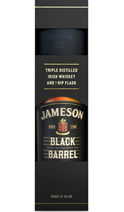 Jameson Black Barrel 700ml + Hip Flask