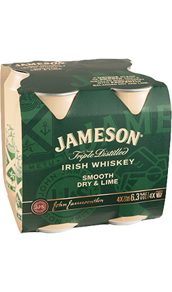 Jameson Smooth Dry & Lime 4pk CANS