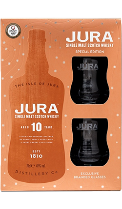 Isle of Jura 10YO 700ml with 2 Glasses Gift Pack