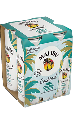 Malibu Pina Colada 250ml 4pk