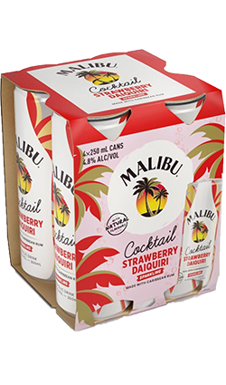 Malibu Strawberry Daiquiri 250ml 4pk