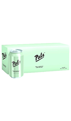 Pals Vodka, Hawkes Bay Lime and Soda 330ml 10pk