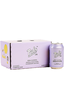 Pals ZERO ALCOHOL Peach Passionfruit Soda 330ml 6pk