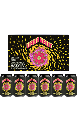 Urbanaut Del Mar Pink Grapefruit Hazy IPA 330ml 6pk CANS