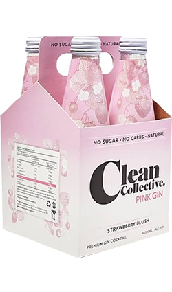 Clean Collective Pink Gin Strawberry Blush 300ml 4pk